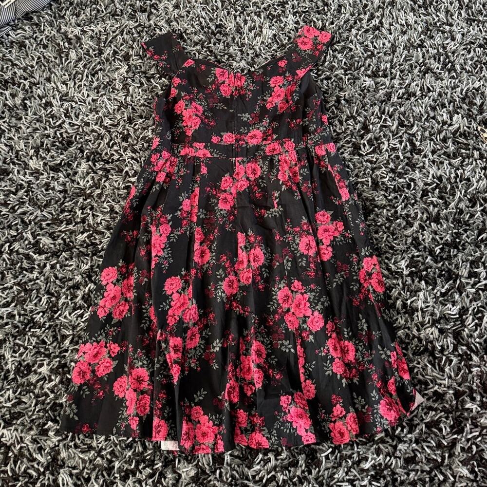 Torrid Black with Red Flowers Sleeveless Dress - Size 20